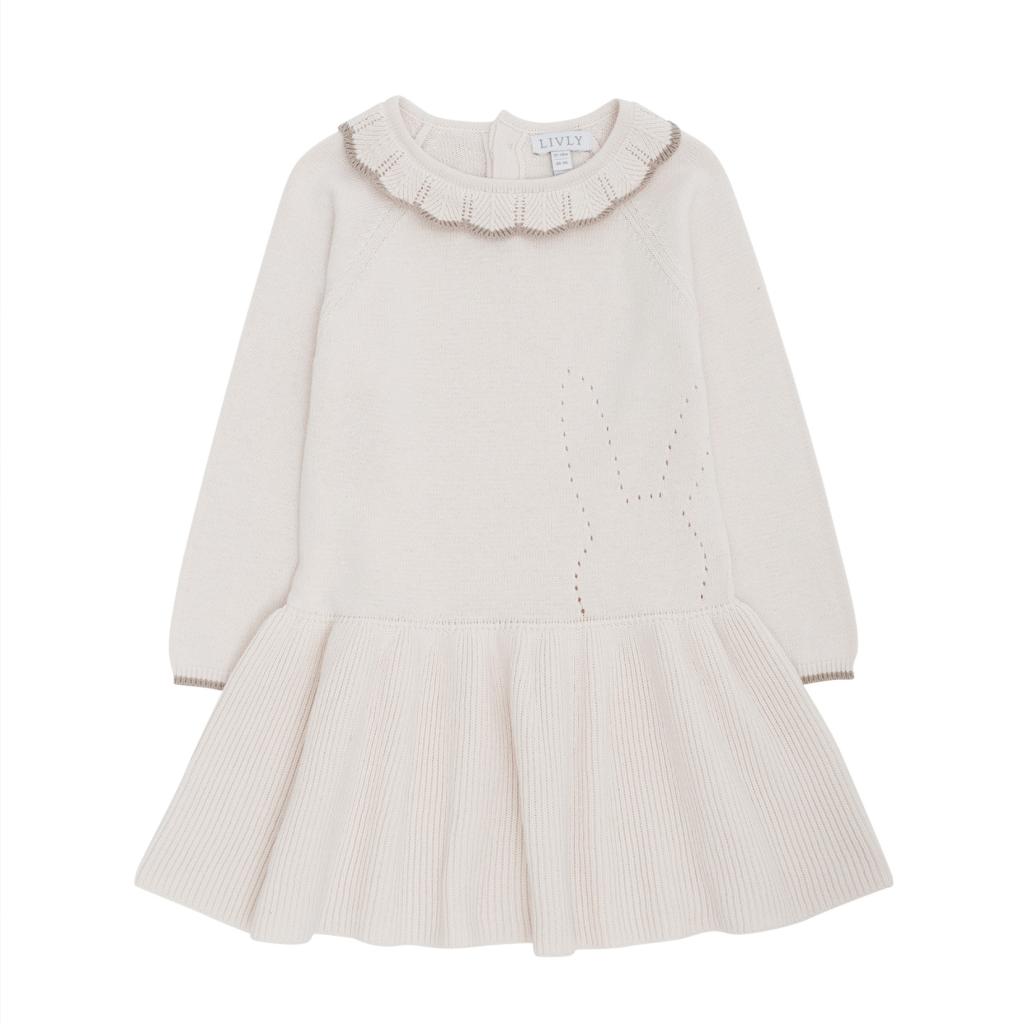 Megzta suknelė su kiškučiu