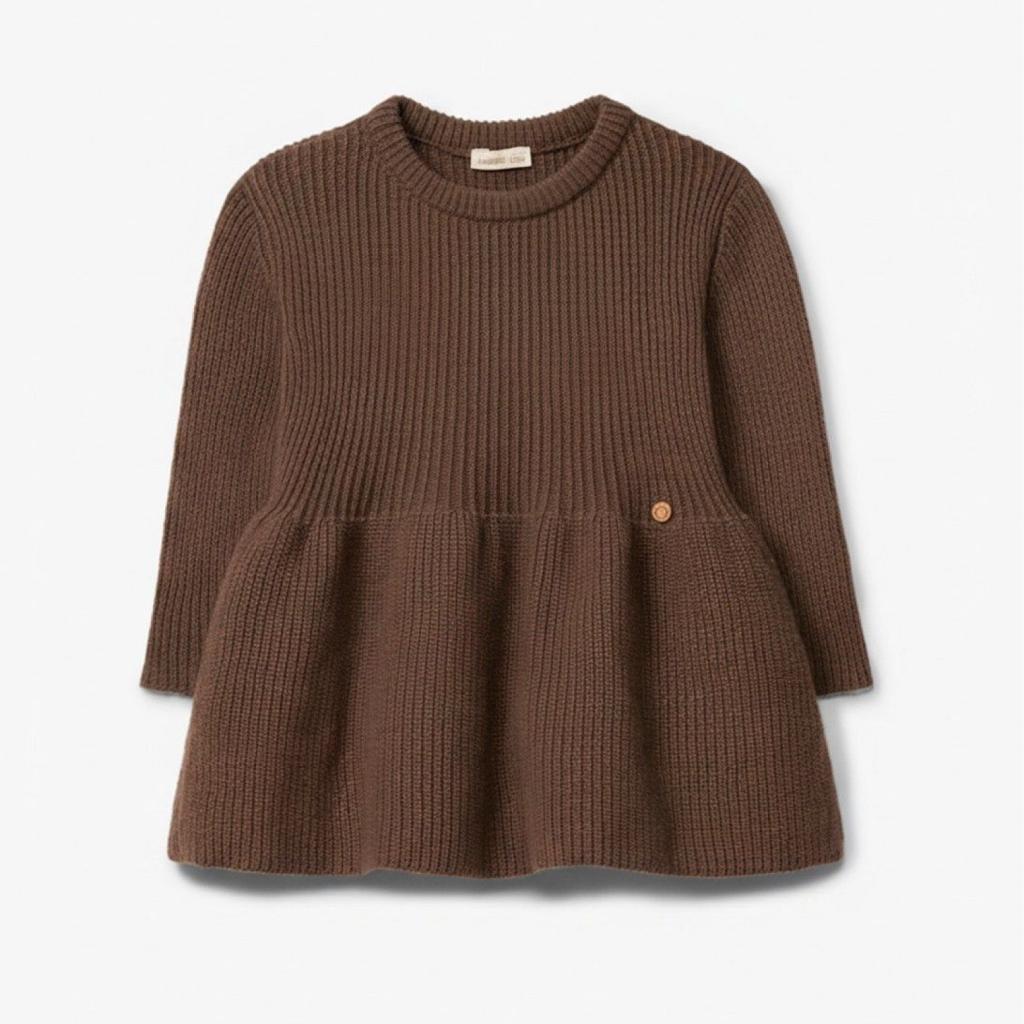 Merino vilnos suknelė | COSY - ruda